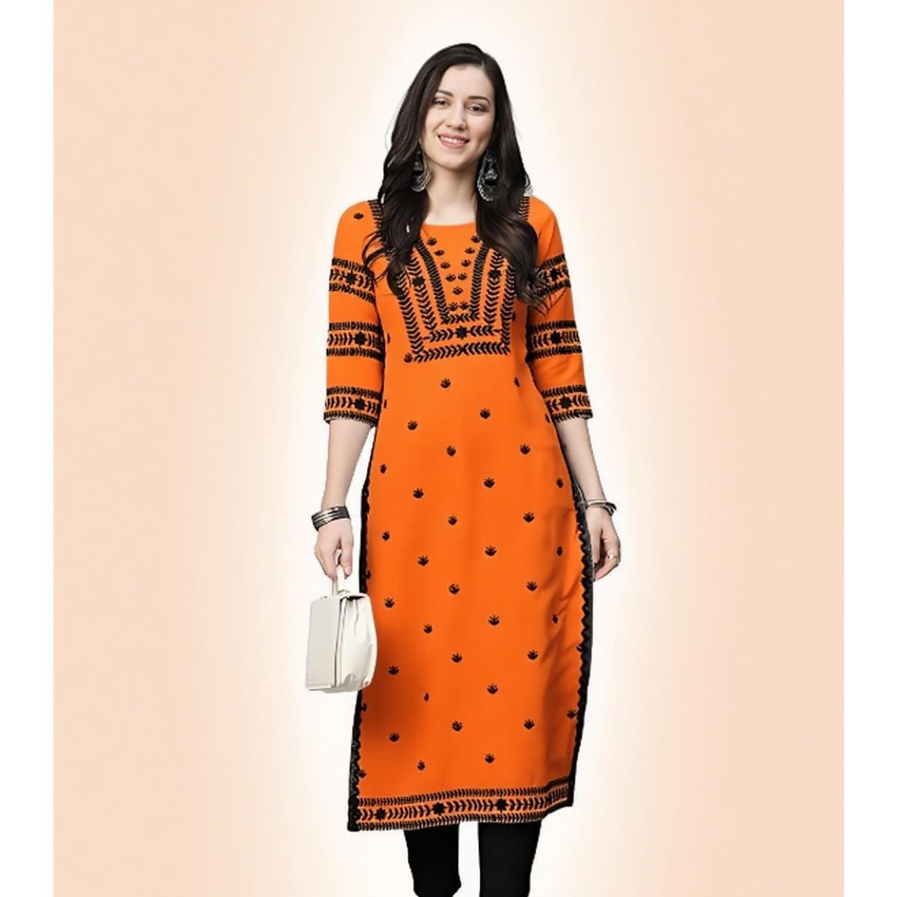 Ethnic Fashion Kurtis - Мусульманские цветы Курта, женская мода, удобные