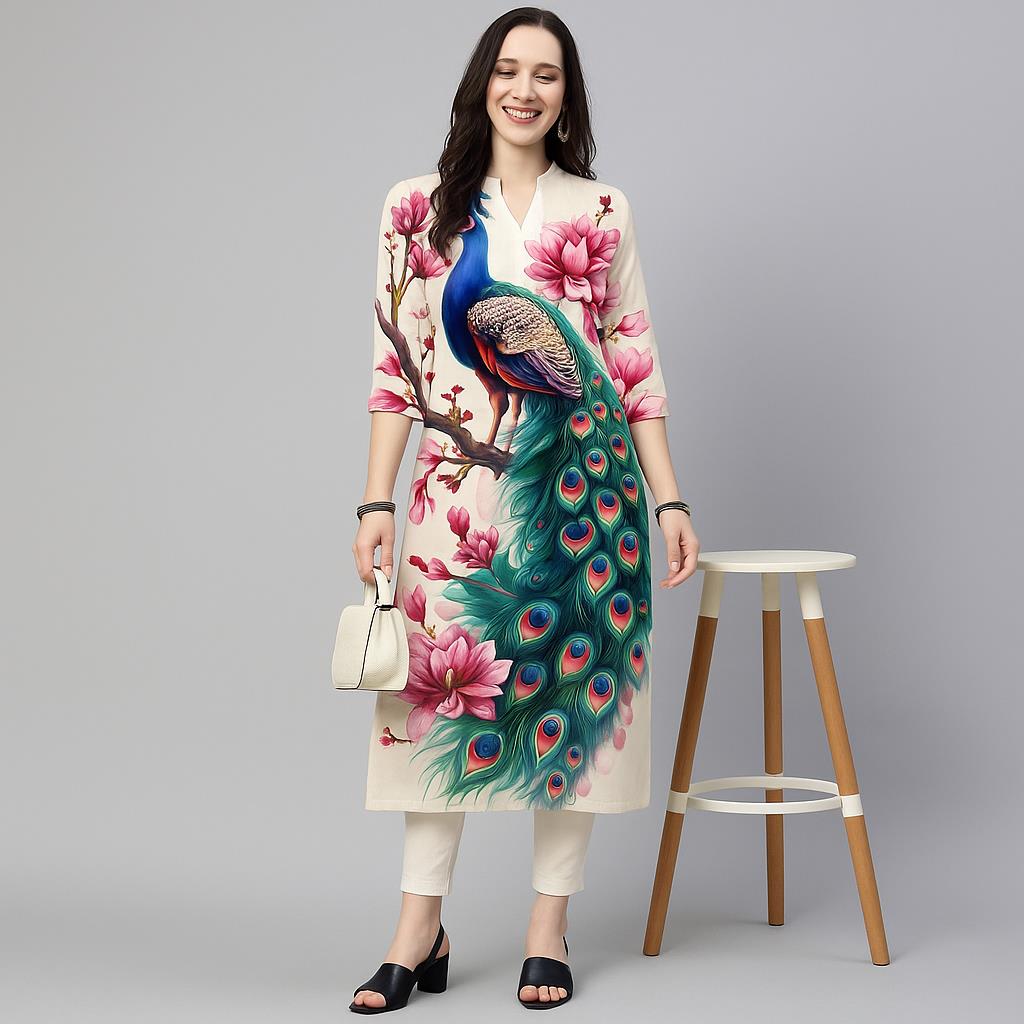 Женское повседневное модное пл – обзор и цена Ethnic Fashion Kurtis